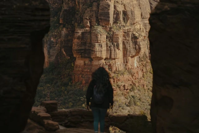 Spectacular red rock formations at Charyn Canyon, Kazakhstan